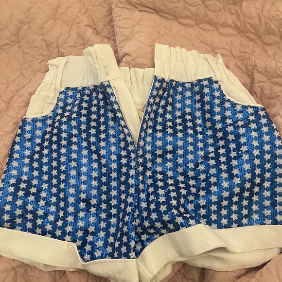 Festive star sequin shorts - Picture 1 of 2